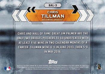 2017 Topps National Baseball Card Day - Baltimore Orioles #BAL-3 Chris Tillman Back