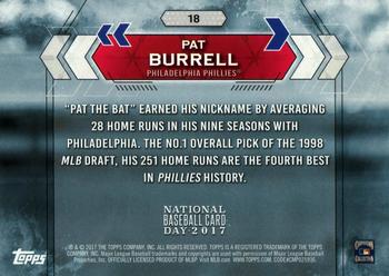 2017 Topps National Baseball Card Day - Philadelphia Phillies #18 Pat Burrell Back