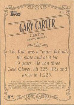 2002 Topps 206 #439 Gary Carter Back