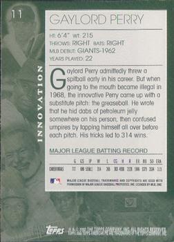 2002 Topps American Pie Spirit of America #11 Gaylord Perry Back