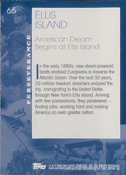 2002 Topps American Pie Spirit of America #65 Ellis Island Back