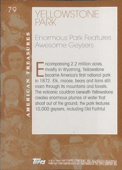 2002 Topps American Pie Spirit of America #79 Yellowstone Park Back