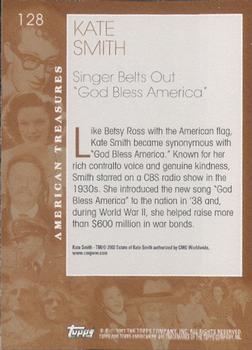2002 Topps American Pie Spirit of America #128 Kate Smith Back