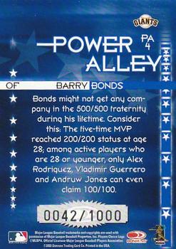 2004 Donruss - Power Alley Blue #PA4 Barry Bonds Back