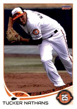 2017 Choice Bowie Baysox #19 Tucker Nathans Front