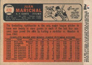 2002 Topps Archives #114 Juan Marichal Back