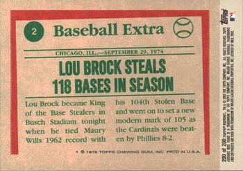 2002 Topps Archives #200 Lou Brock Back