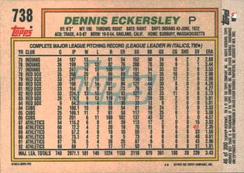 2002 Topps Archives #46 Dennis Eckersley Back