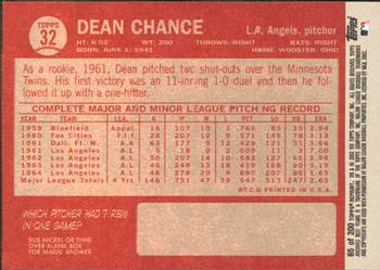 2002 Topps Archives #65 Dean Chance Back