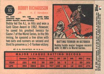 2002 Topps Archives #75 Bobby Richardson Back