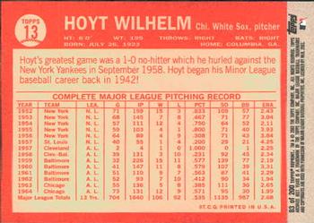 2002 Topps Archives #83 Hoyt Wilhelm Back