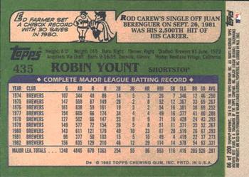 2002 Topps Archives #86 Robin Yount Back