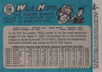2002 Topps Archives #97 Willie Horton Back