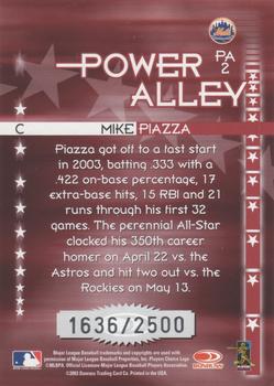 2004 Donruss - Power Alley Red #PA2 Mike Piazza Back