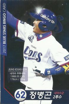 2017 Samsung Lions Blue Stars Bingo Player Cards #62 Byung-Gon Jung Front