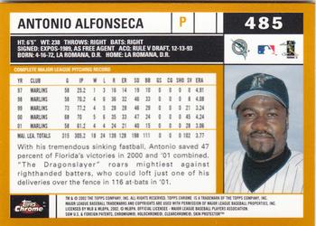 2002 Topps Chrome #485 Antonio Alfonseca Back