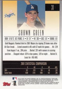 2002 Topps Gold Label #38 Shawn Green Back