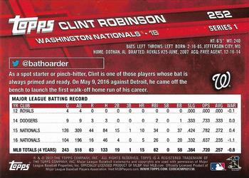 2017 Topps - All-Star Game 2017 #252 Clint Robinson Back