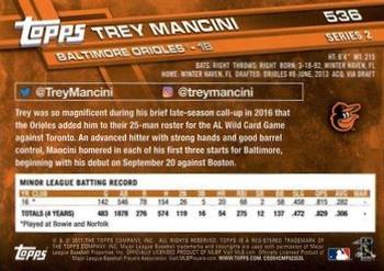 2017 Topps - All-Star Game 2017 #536 Trey Mancini Back