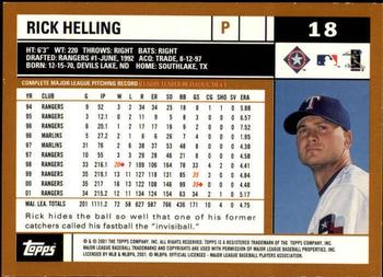 2002 Topps - Topps Limited #18 Rick Helling Back