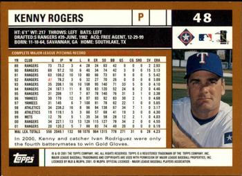 2002 Topps - Topps Limited #48 Kenny Rogers Back
