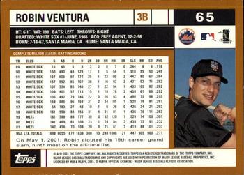 2002 Topps - Topps Limited #65 Robin Ventura Back