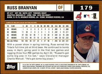2002 Topps - Topps Limited #179 Russell Branyan Back