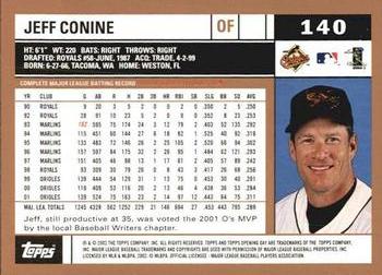 2002 Topps Opening Day #140 Jeff Conine Back
