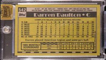 2016 Topps Archives Signature Series All-Star Edition - Darren Daulton #542 Darren Daulton Back