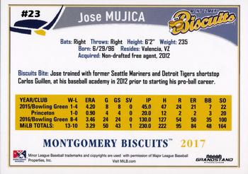 2017 Grandstand Montgomery Biscuits #NNO Jose Mujica Back