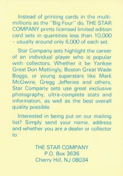 1988-92 Star Ad Cards #NNO Eric Davis Back