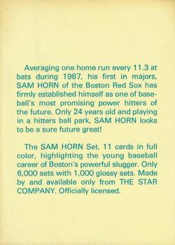 1988-92 Star Ad Cards #NNO Sam Horn Back