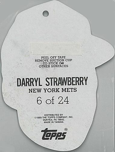 1989 Topps Heads Up Test #6 Darryl Strawberry Back