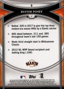 2018 Topps Tribute #9 Buster Posey Back