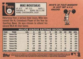 2018 Topps Heritage #93 Mike Moustakas Back