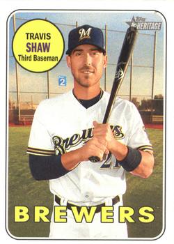 2018 Topps Heritage #204 Travis Shaw Front