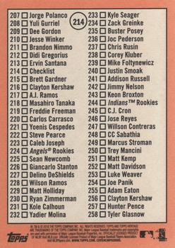 2018 Topps Heritage #214 1st Series Check List 173-258 (Carlos Correa) Back