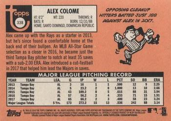 2018 Topps Heritage #338 Alex Colome Back