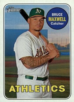 2018 Topps Heritage #495 Bruce Maxwell Front