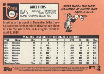 2018 Topps Heritage #556 Mike Fiers Back
