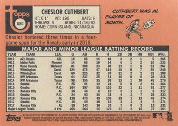 2018 Topps Heritage #680 Cheslor Cuthbert Back