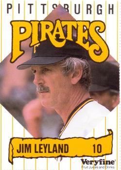 1989 Veryfine Pittsburgh Pirates #NNO Jim Leyland Front
