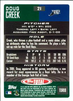 2002 Topps Total #21 Doug Creek Back
