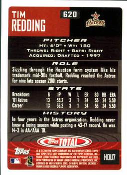 2002 Topps Total #620 Tim Redding Back