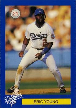 1999 Los Angeles Dodgers Police #21 Eric Young Front