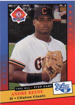 1992 Midwest League All-Stars #NNO Andre Keene Front
