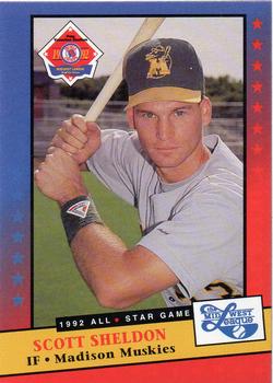 1992 Midwest League All-Stars #NNO Scott Sheldon Front