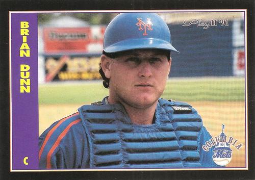 1991 Play II Columbia Mets Postcards #14 Brian Dunn Front