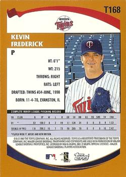 2002 Topps Traded & Rookies #T168 Kevin Frederick Back