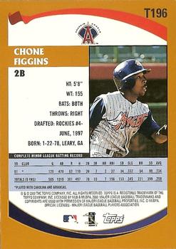2002 Topps Traded & Rookies #T196 Chone Figgins Back